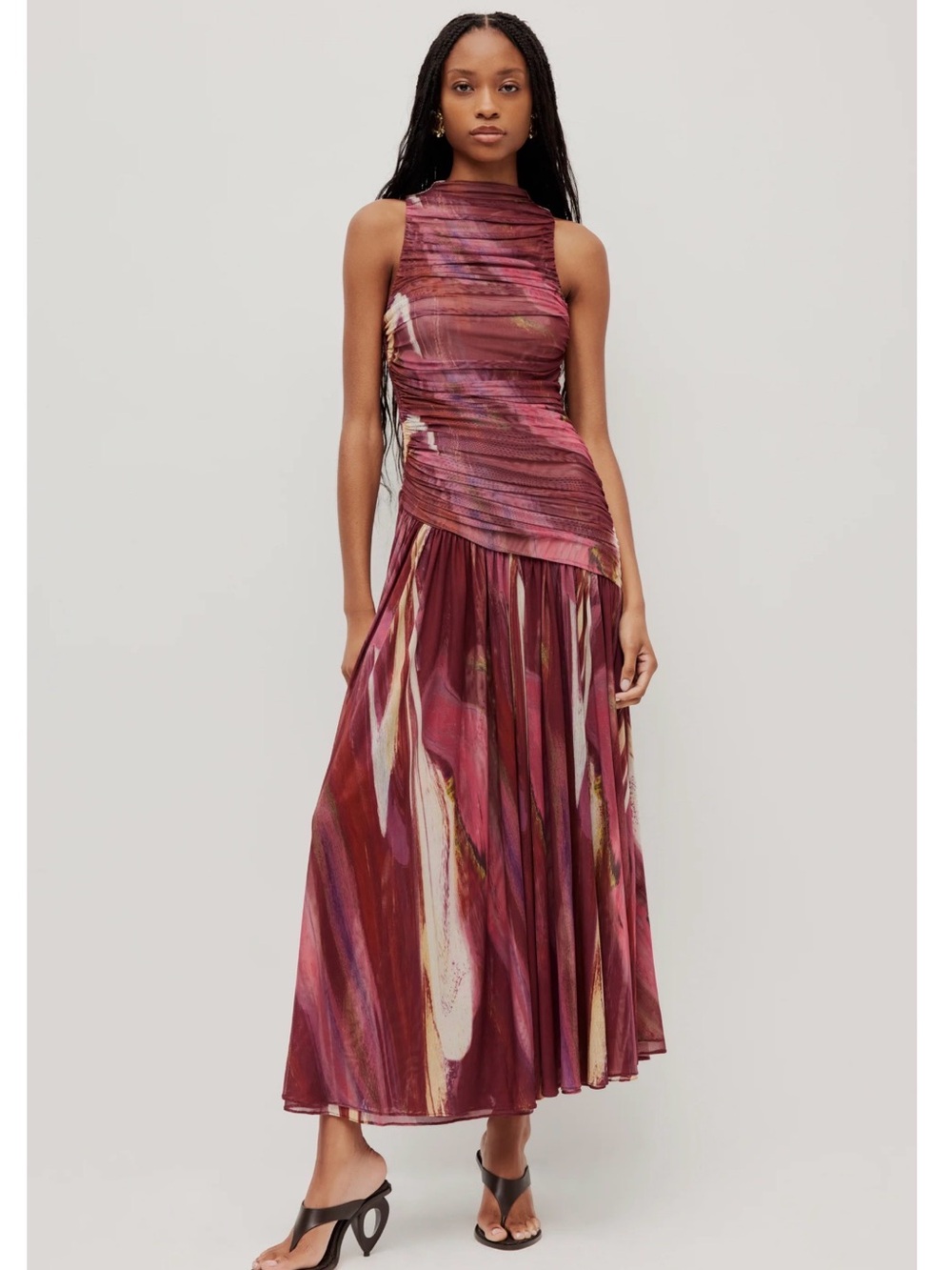 Aje Ines mesh maxi dress